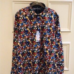 Robert Graham Colorful Casino Chip Shirt XL NWT